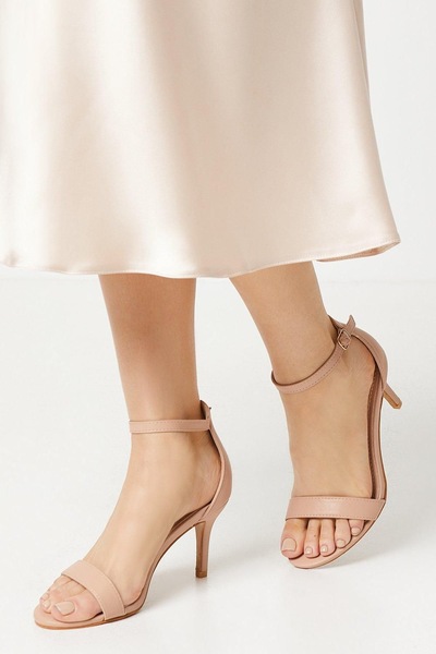 Dorothy Perkins Tasha Barely There Medium Stiletto Heel Sandals Blush
