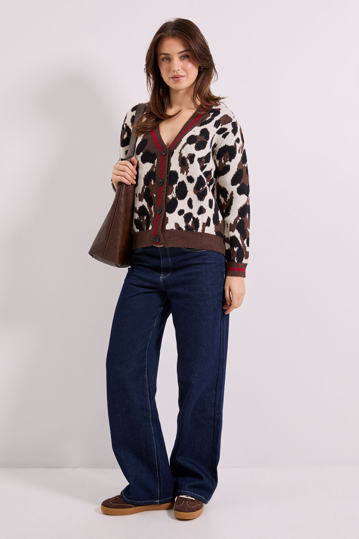 Dorothy Perkins Animal Knitted Cardigan Leopard image 2