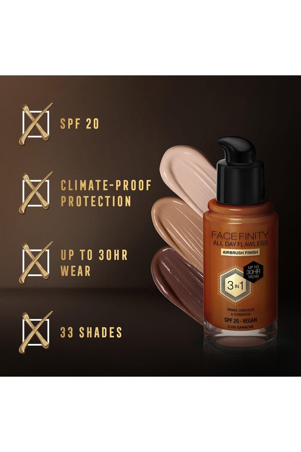 Max Factor Facefinity All Day Flawless 3 in 1 Vegan Foundation Ganache image 5