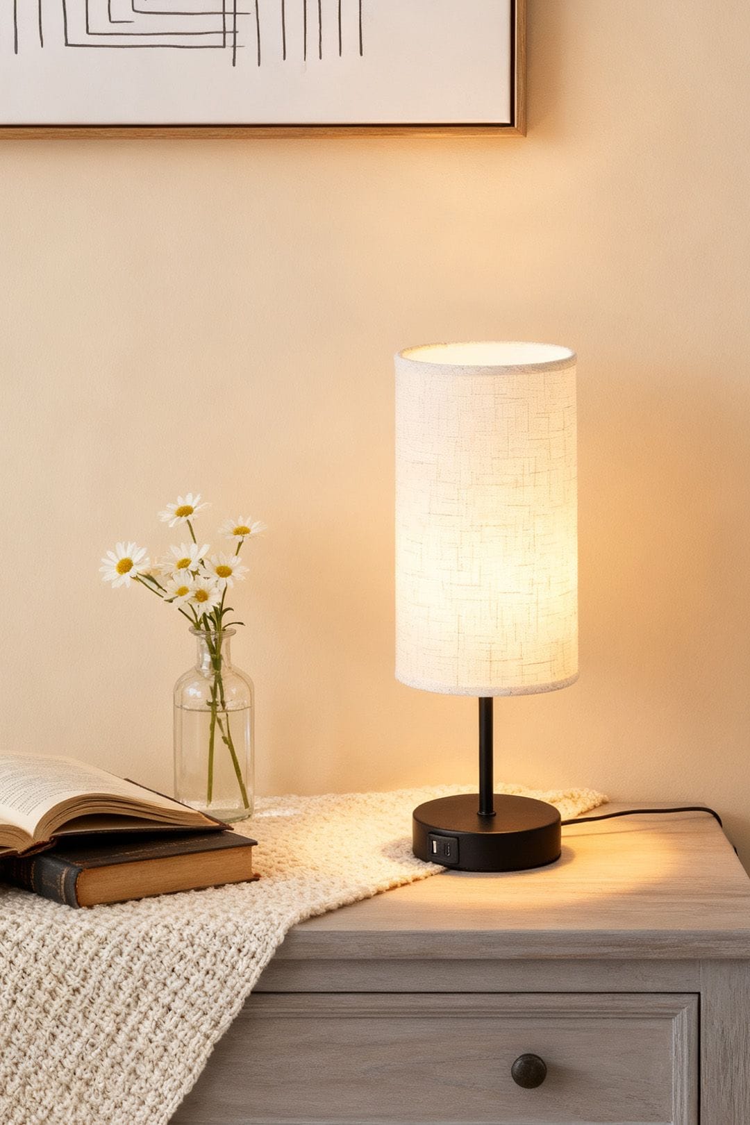 Living and Home Modern Table Lamp with Minimalist Design image 1