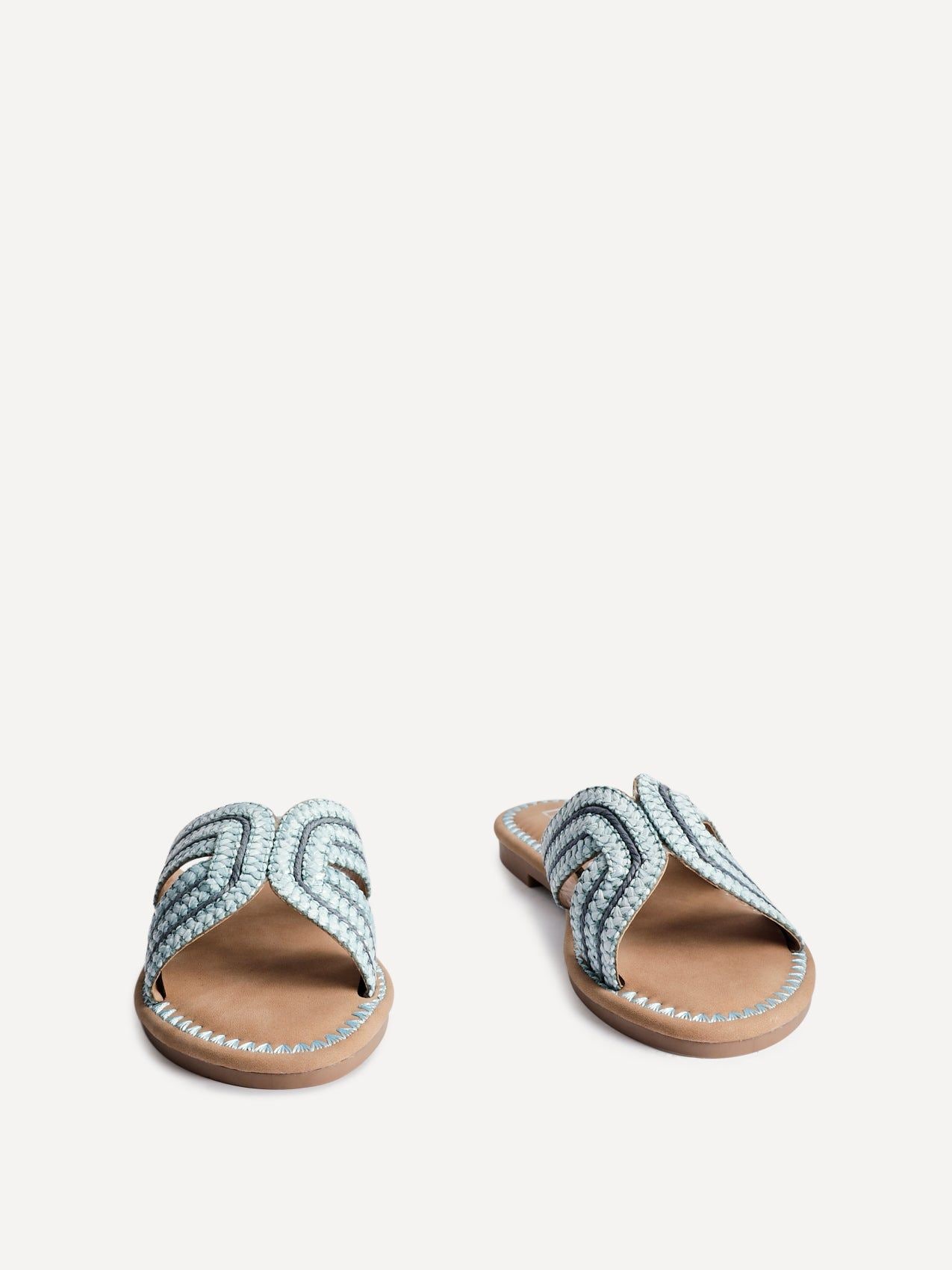 Linzi Solar Blue Flat Slider Sandals image 3