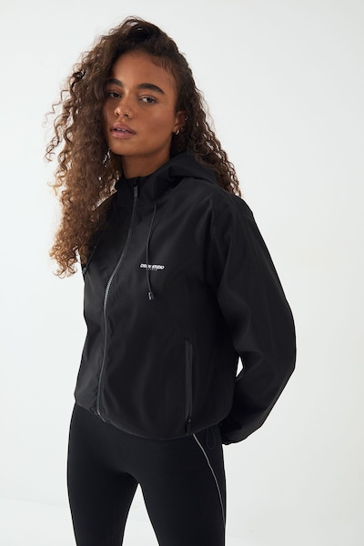 DSGN Studio DSGN Studio Reflective Zip Hooded Through Sports Jacket Black