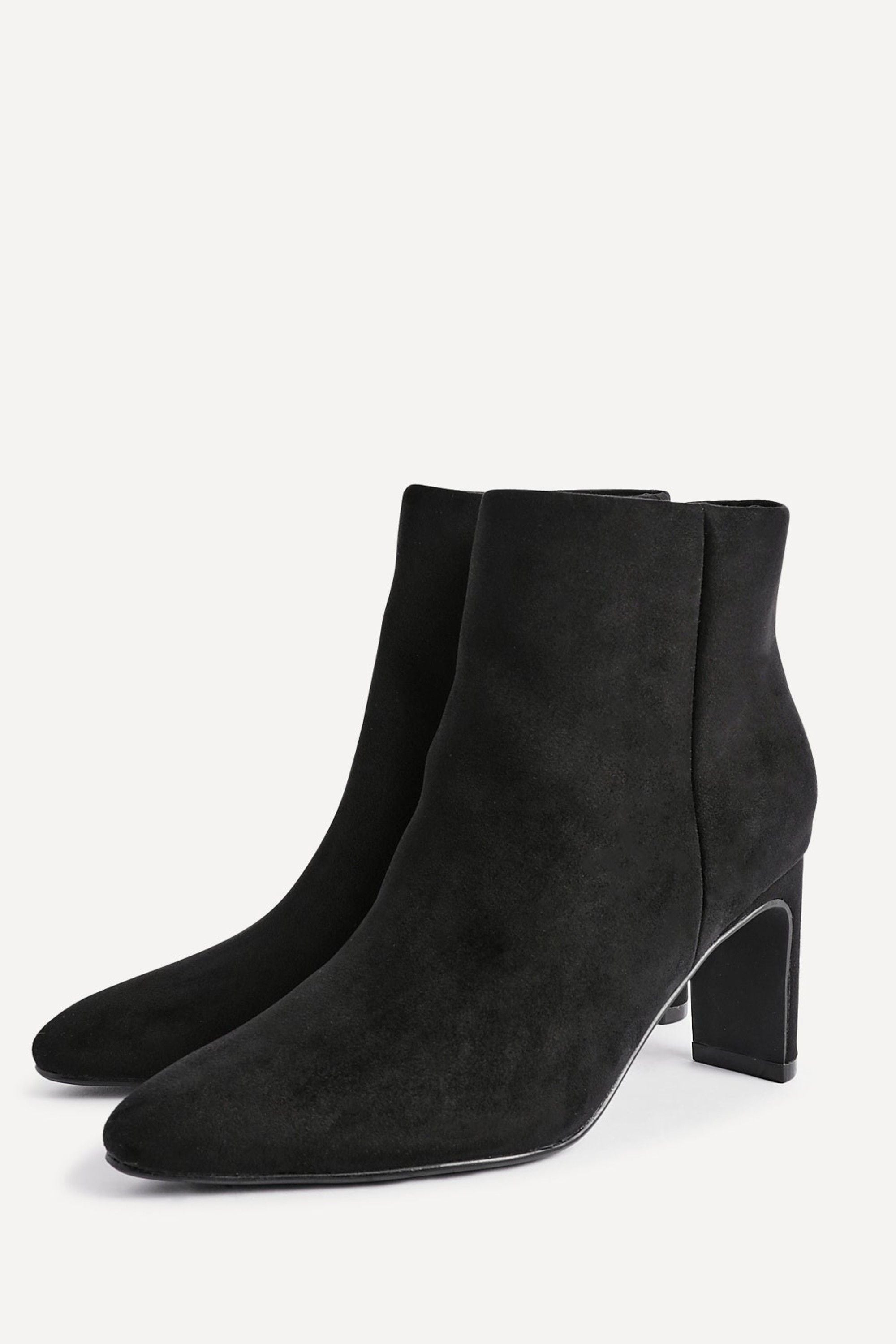 Linzi Alisha Black Faux Suede Heeled Ankle Boot image 4