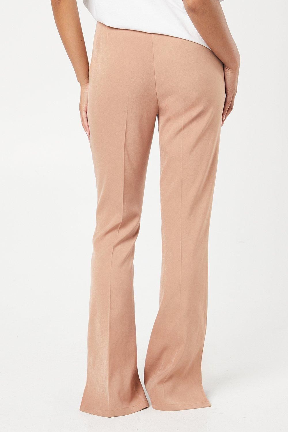 Dorothy Perkins Tall Elastic Waist Kickflare Trouser Camel image 3