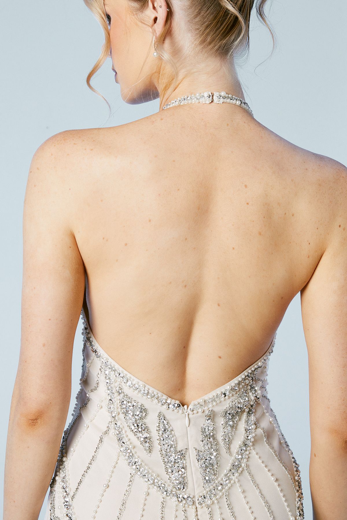 Coast Coast Honoured Sculpting Halterneck Embellished Wedding Dress Ivory image 3