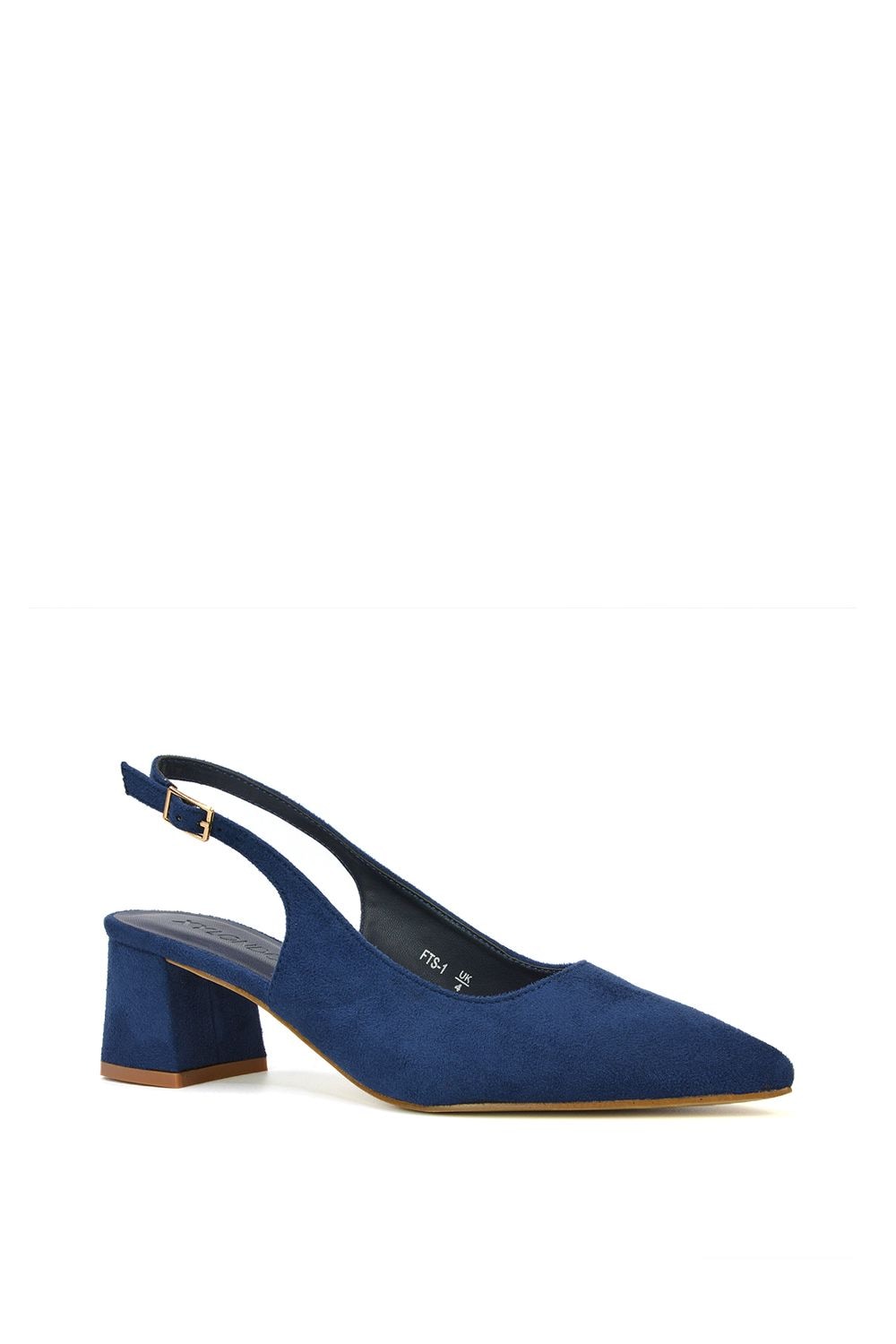 XY London 'Becky' Pointed Toe Slingback Court Shoe Heels image 2