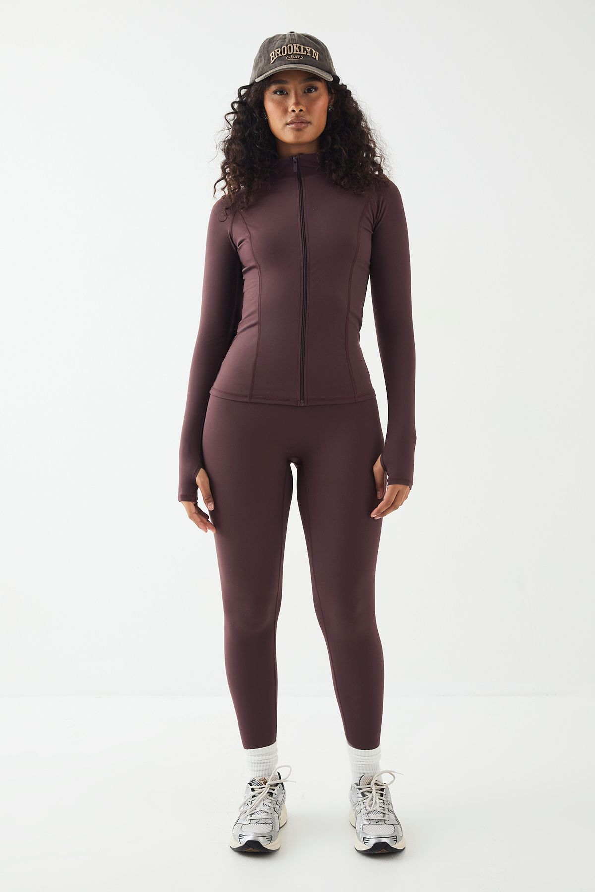 DSGN Studio DSGN Studio Sports Ultra Sculpt Zip Through Jacket Chocolate image 5