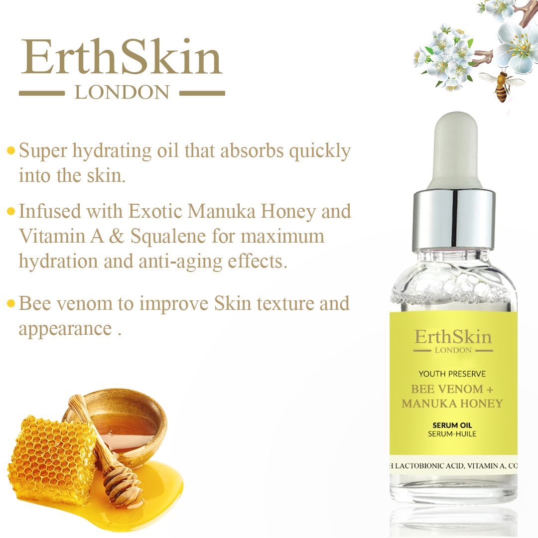 Erth Skin London Erth Skin London - Bee Venom + Manuka Honey Deep Hydration Serum Oil 30ml image 3