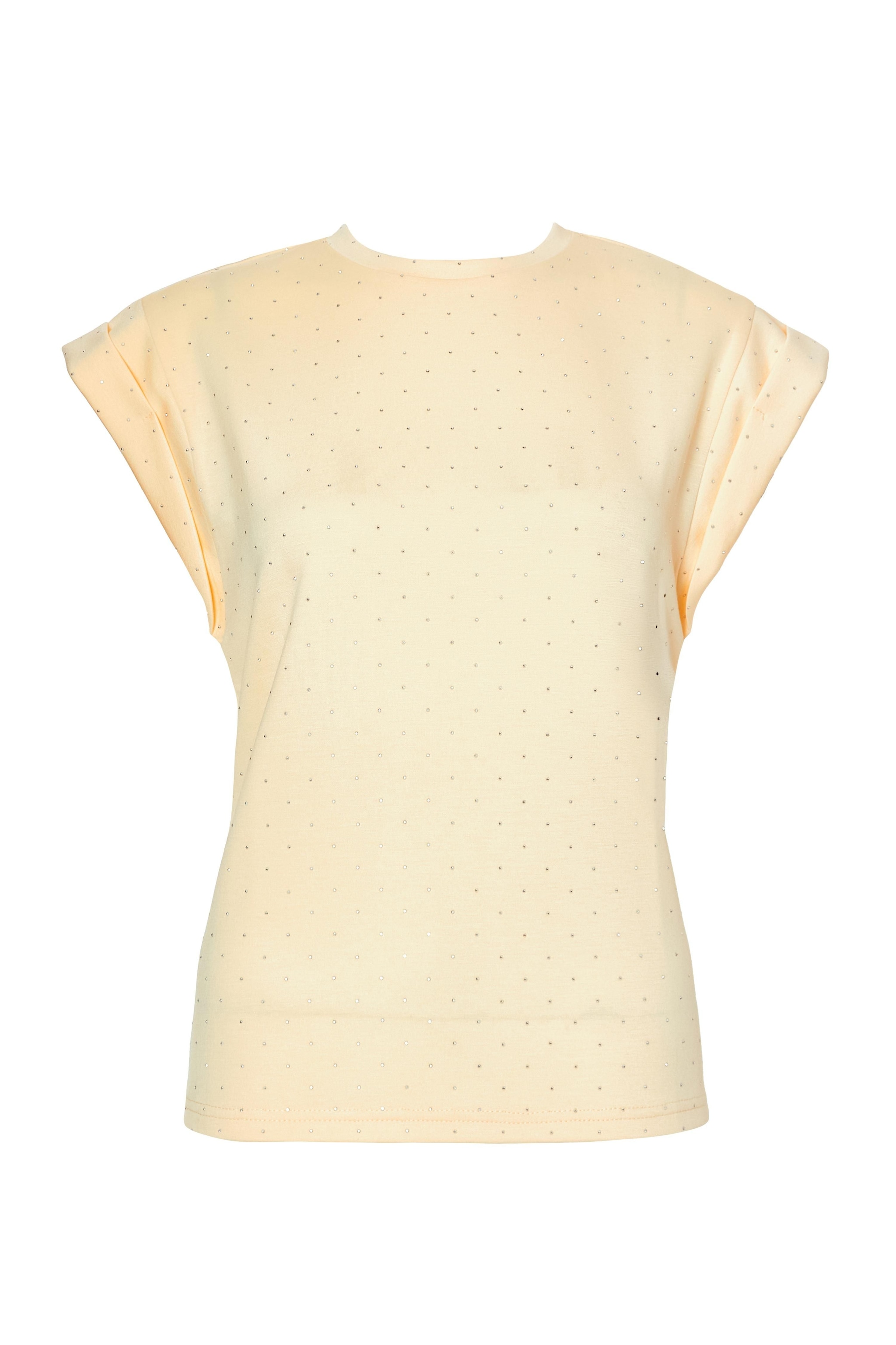 Quiz Yellow Stud Detail Top image 4