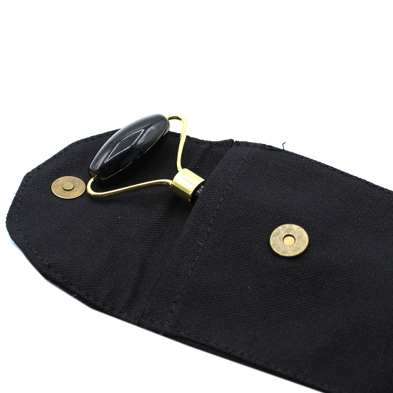 KDMD Gemstone Face Roller - Black Obsidian image 4