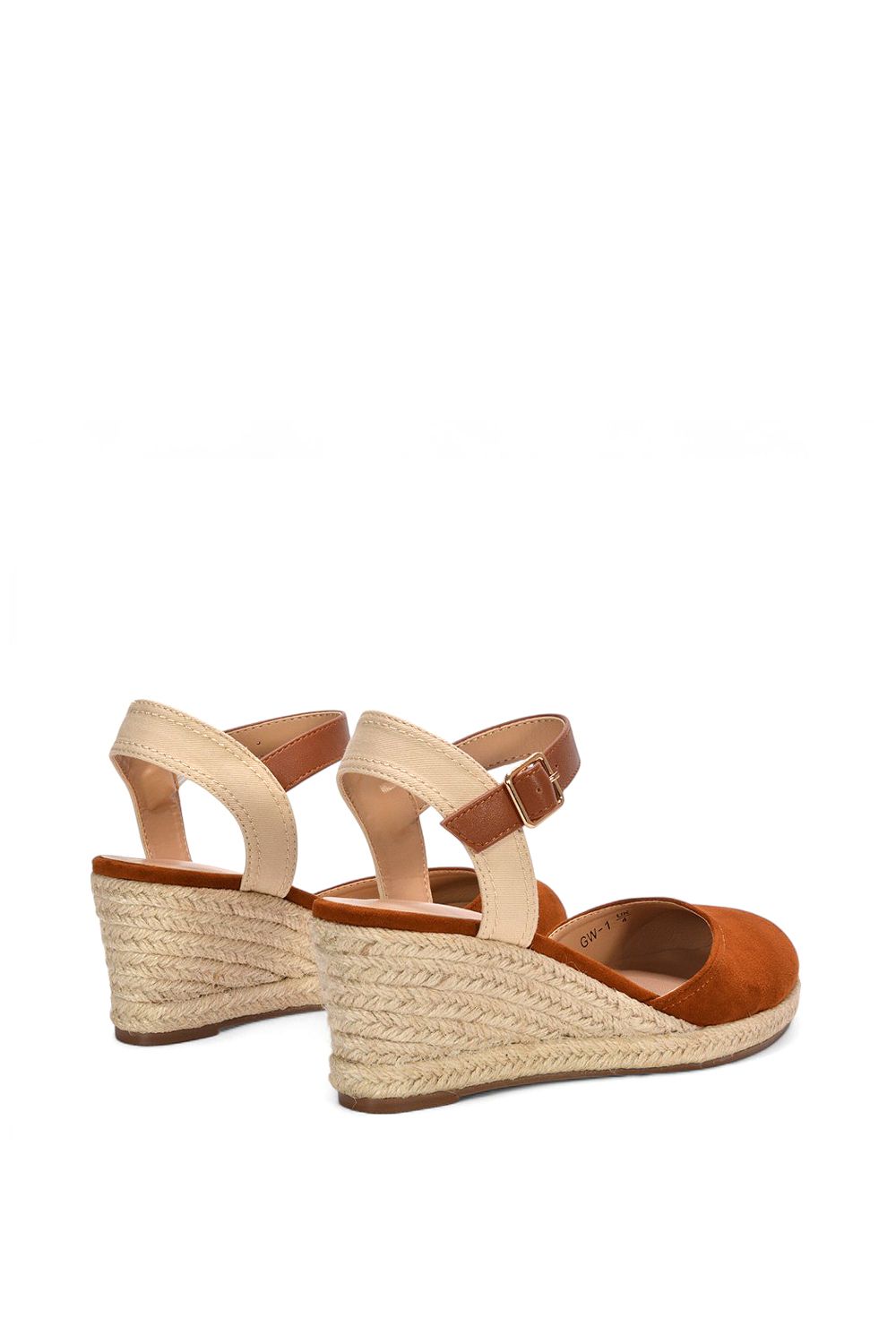 XY London 'Joey' Closed Toe Ankle Strap Espadrille Wedge Platform Shoes image 4