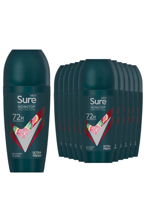 Sure Men 'Antiperspirant Deo' Roll On 72H Protection Ultra Fresh, 12x50ml