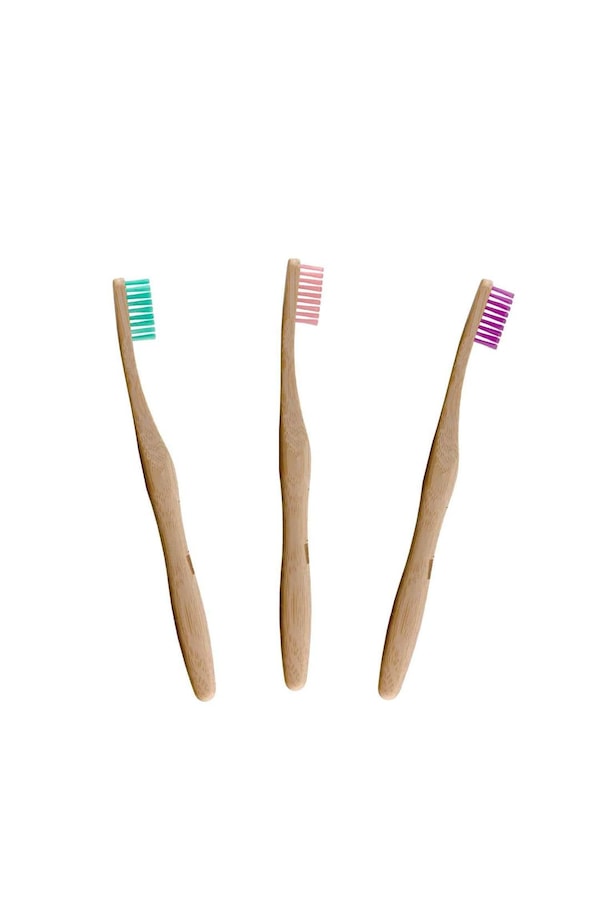 Dr. Botanicals Pastel Bamboo Toothbrush Kit