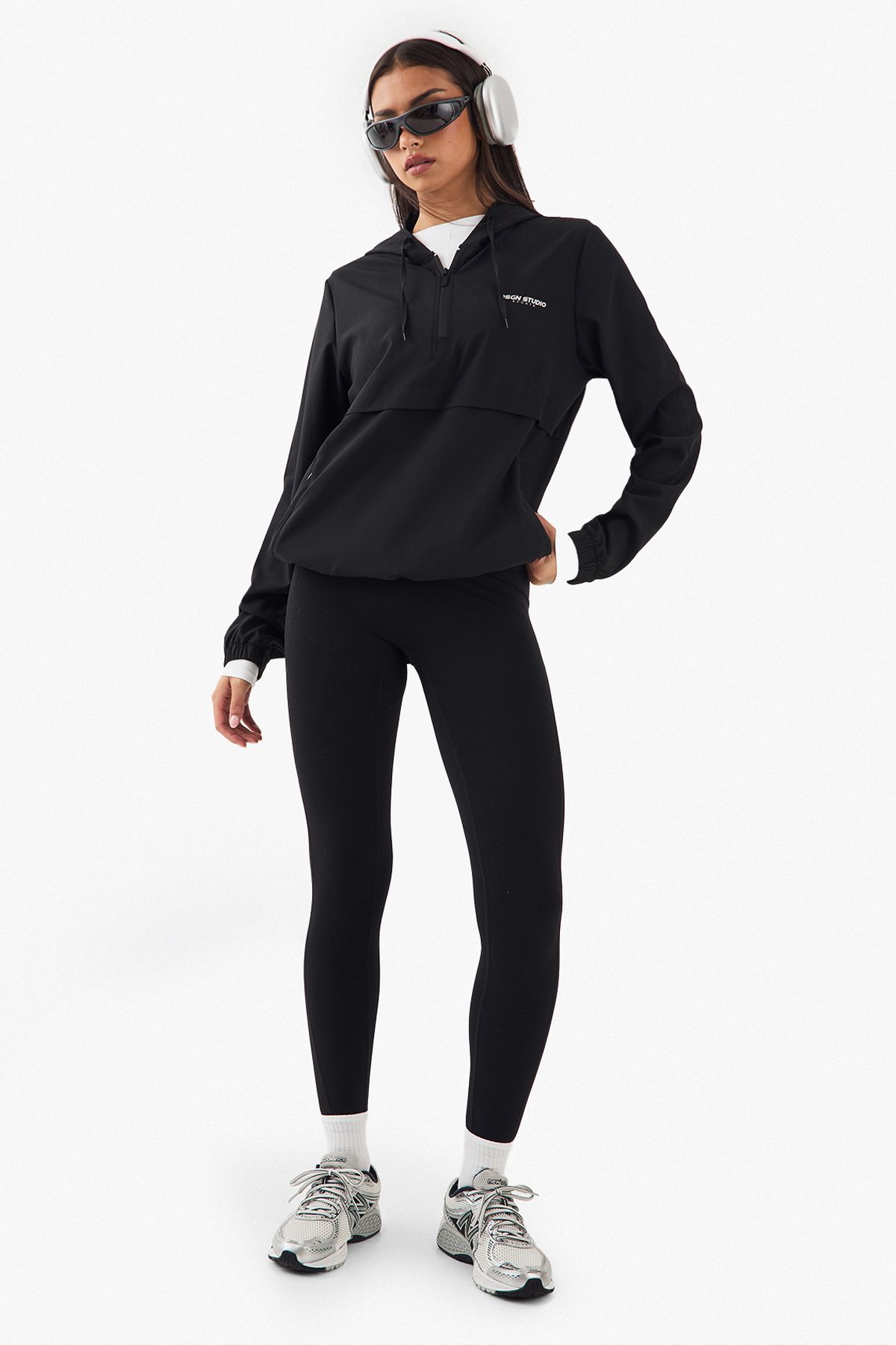 DSGN Studio DSGN Studio Pull Over Rip Stop Hooded Jacket Black image 3