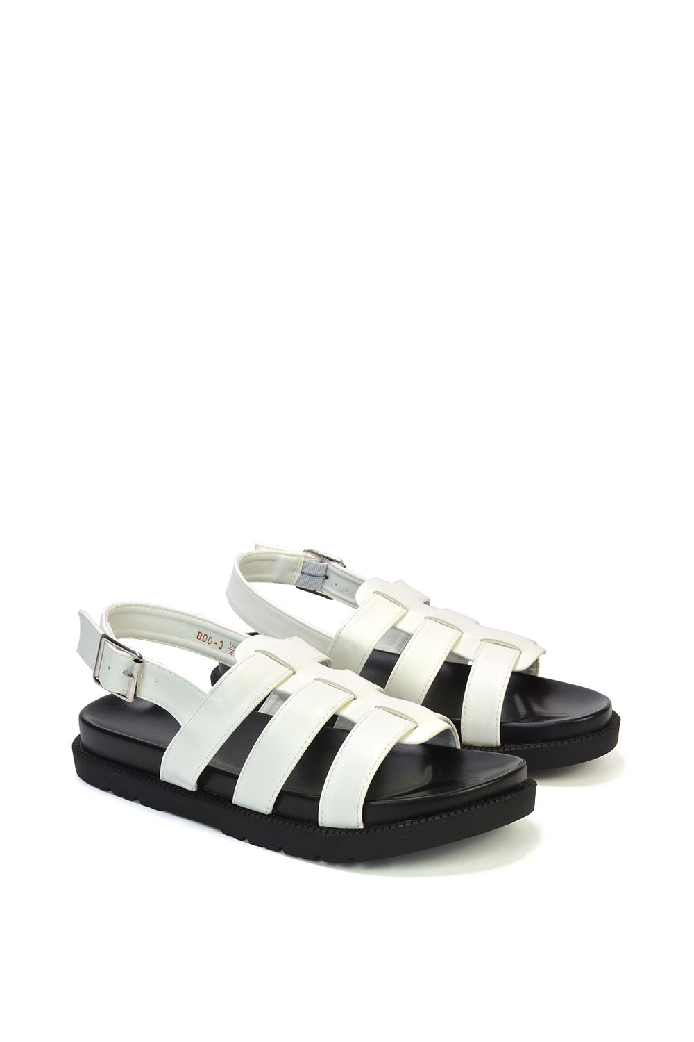 XY London 'Gayna'  Cleated Sole Strappy Open Toe Gladiator Platform Sandals image 5