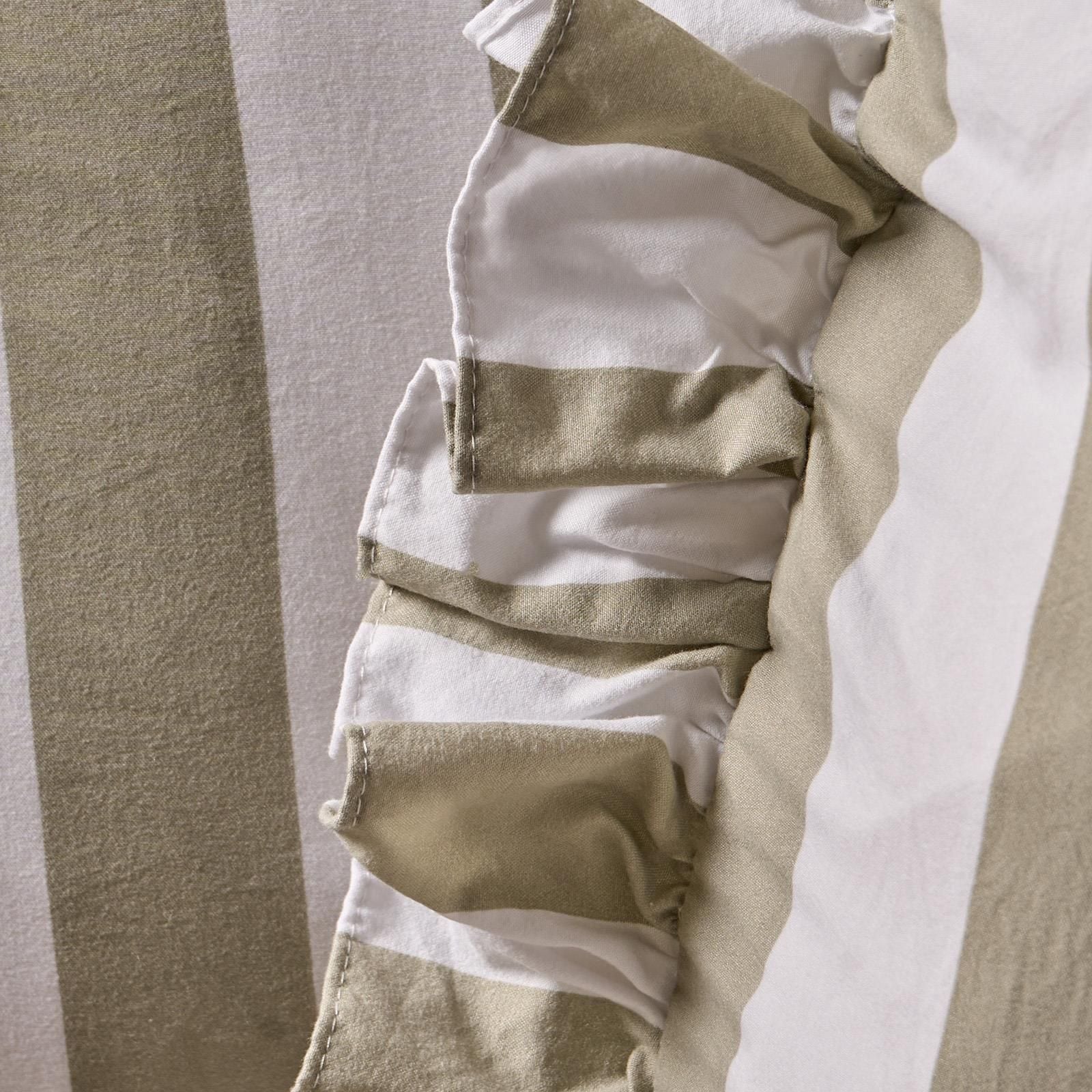 OHS 2 Pack Stripe Frill Filled Cushion Cover image 6