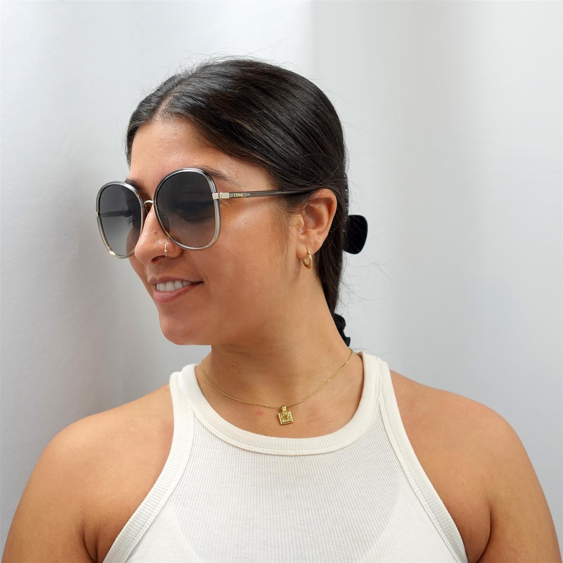 Chloe Fashion Grey to Brown Crystal Fade and Gold Grey Gradient CH0030S Franky image 6