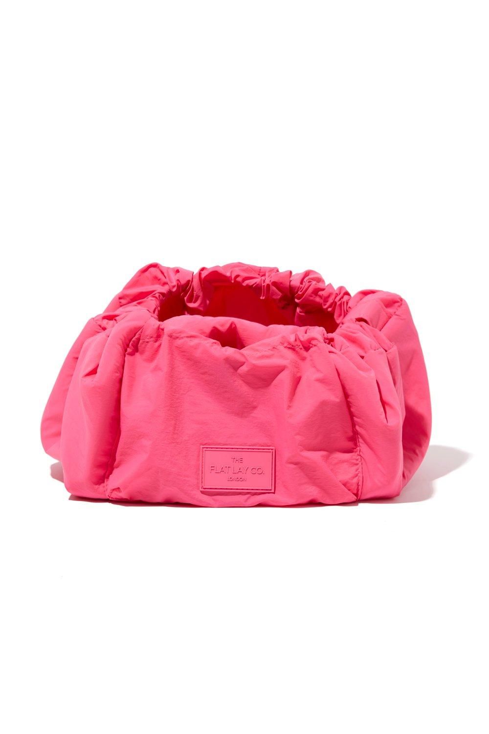 The Flat Lay Co The Flat Lay Co. Drawstring Makeup Bag in Pink Parachute Multi image 5