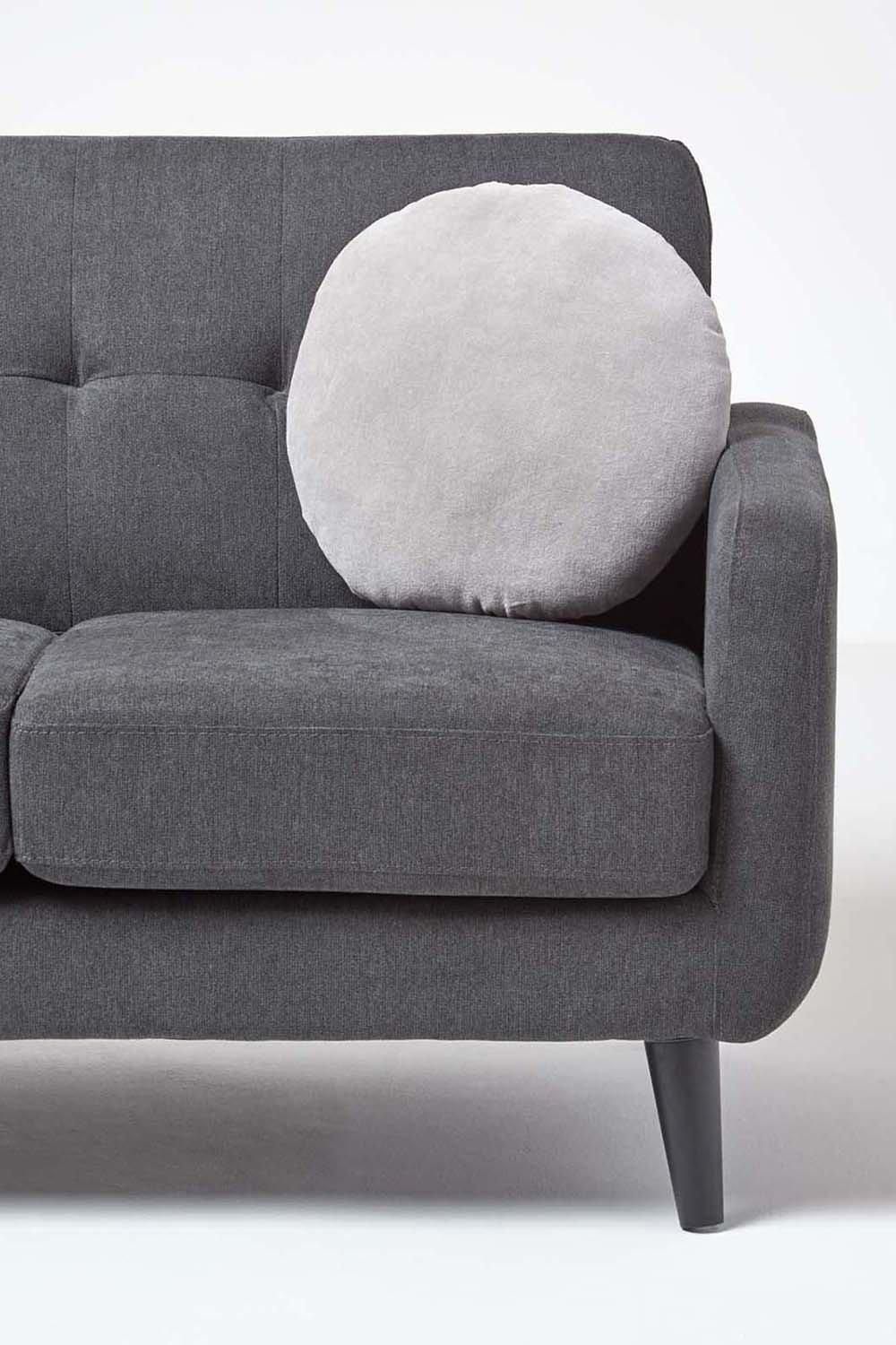 Homescapes Velvet Cushion, 40 cm Round image 4