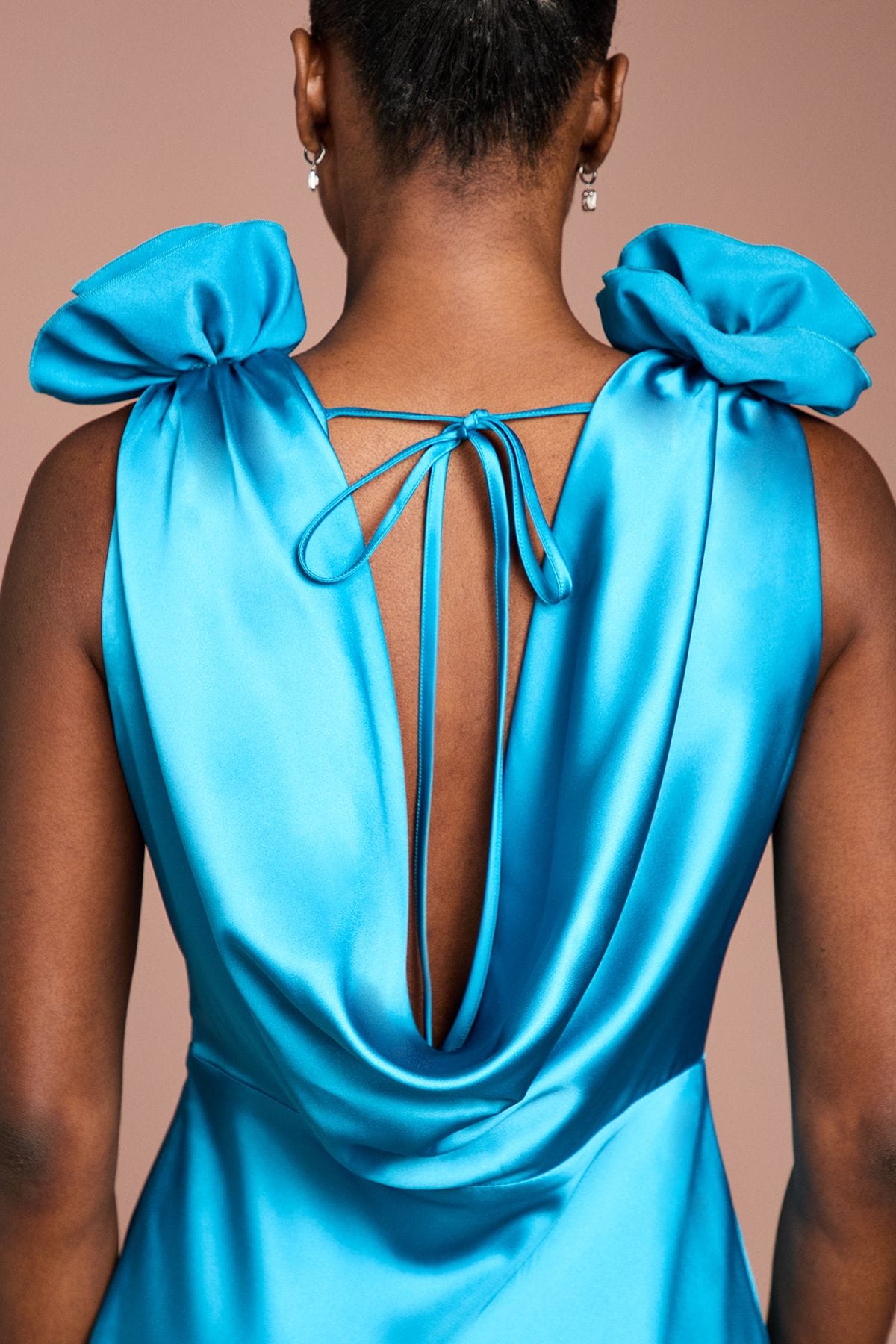 Coast Statement Corsage Satin Maxi Dress Teal image 4