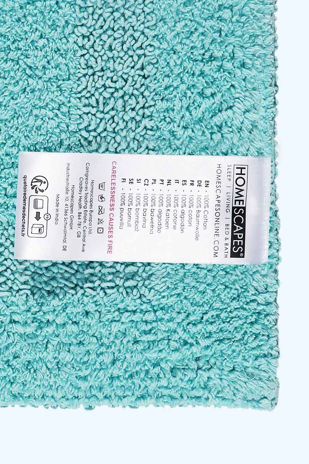 Homescapes Luxury Bath Mat Reversible 100% Cotton 1600GSM, 50 x 80cm, Extra Soft image 3