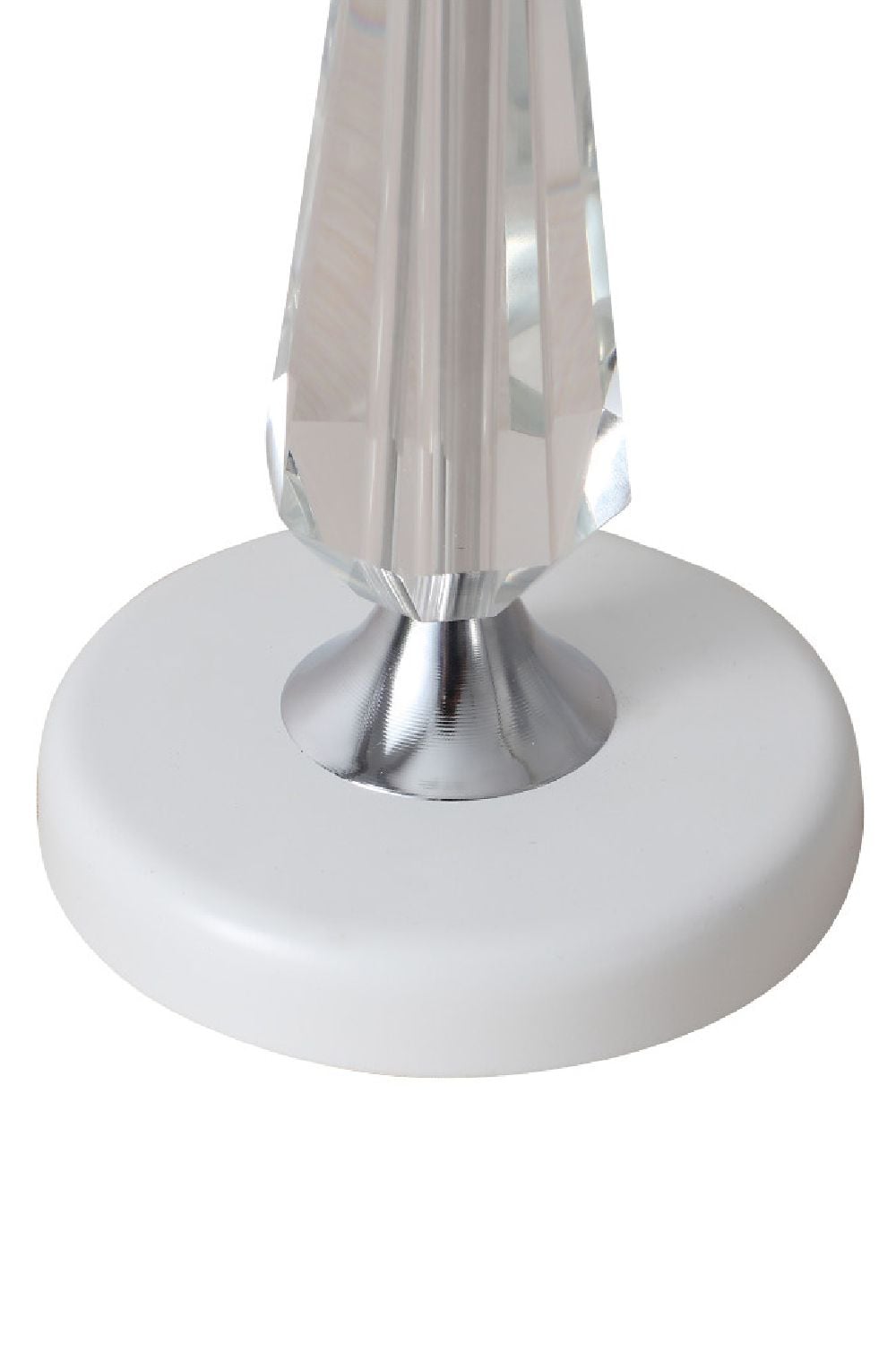 Living and Home Crystal Table Lamp with Scalloped Lampshade image 6