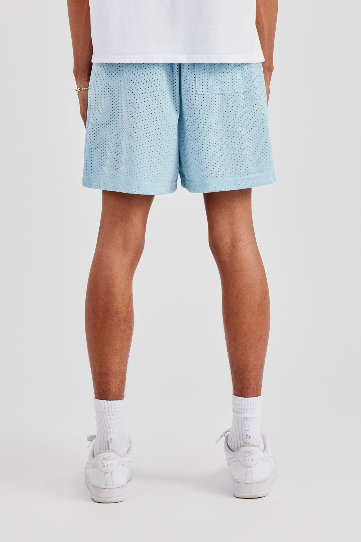 Cernucci Cernucci Embroidered Mesh Short - Light Blue image 3