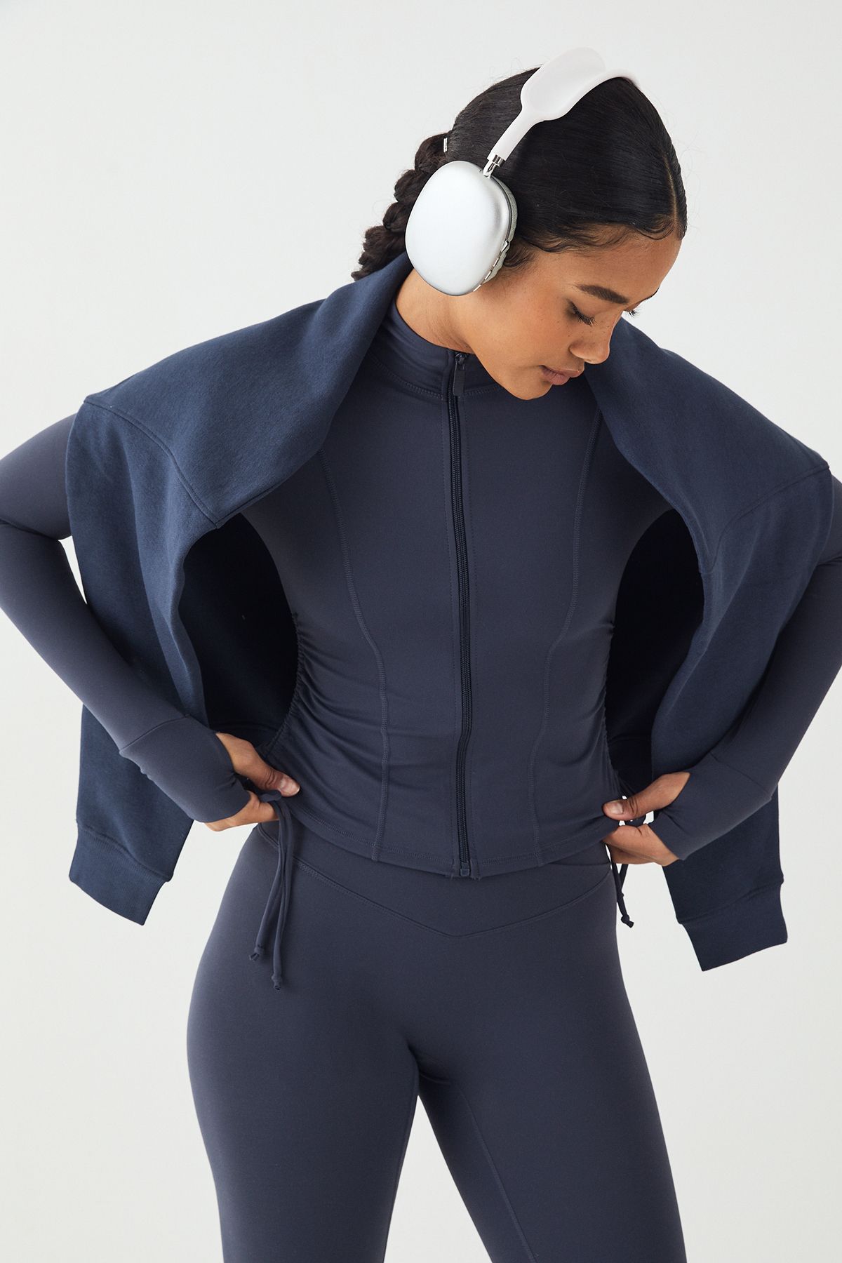 DSGN Studio DSGN Studio Ultra Sculpt Ruched Side Sports Jacket Midnight image 1