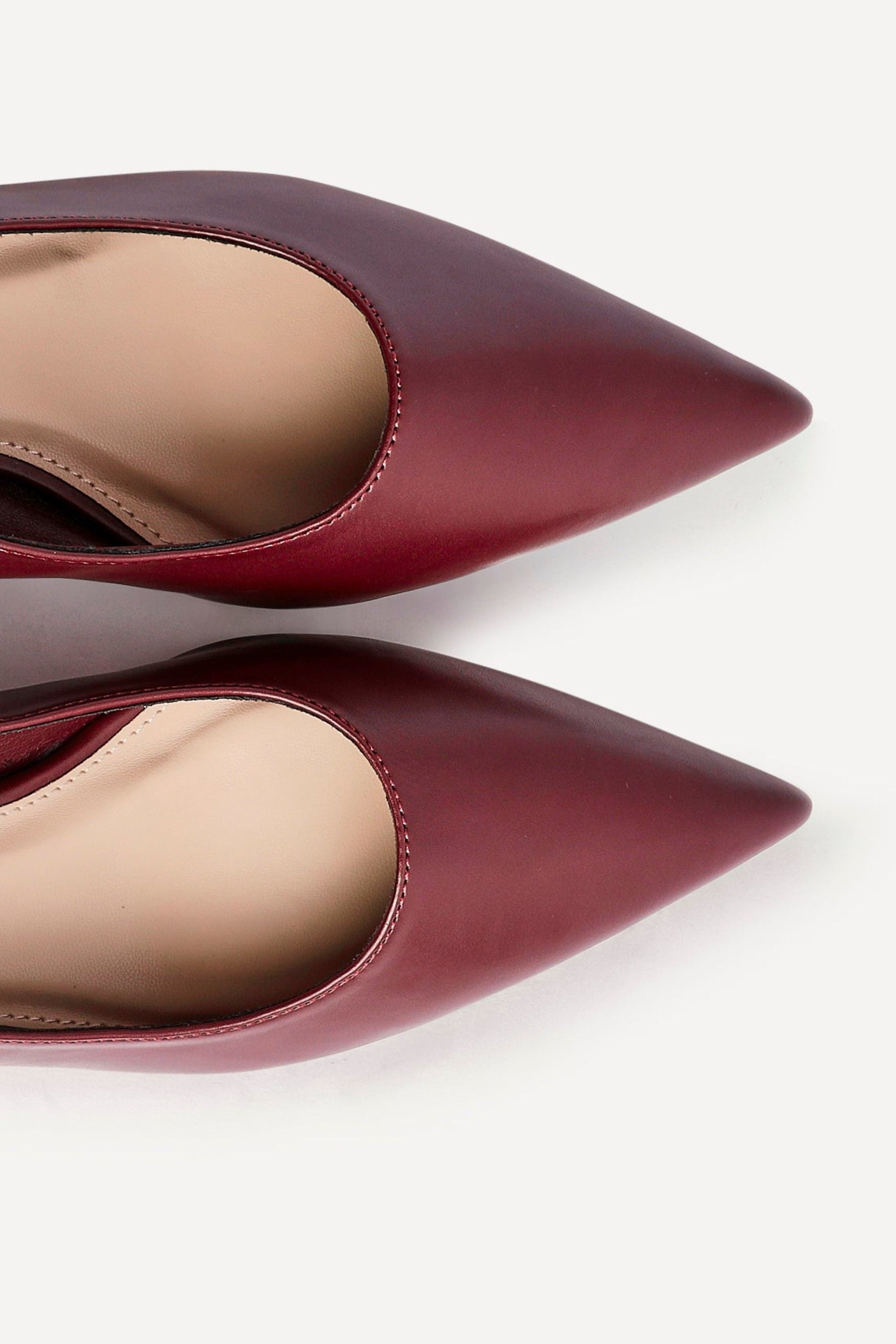 Linzi Zola Burgundy Faux Leather Kitten Court Heel image 5