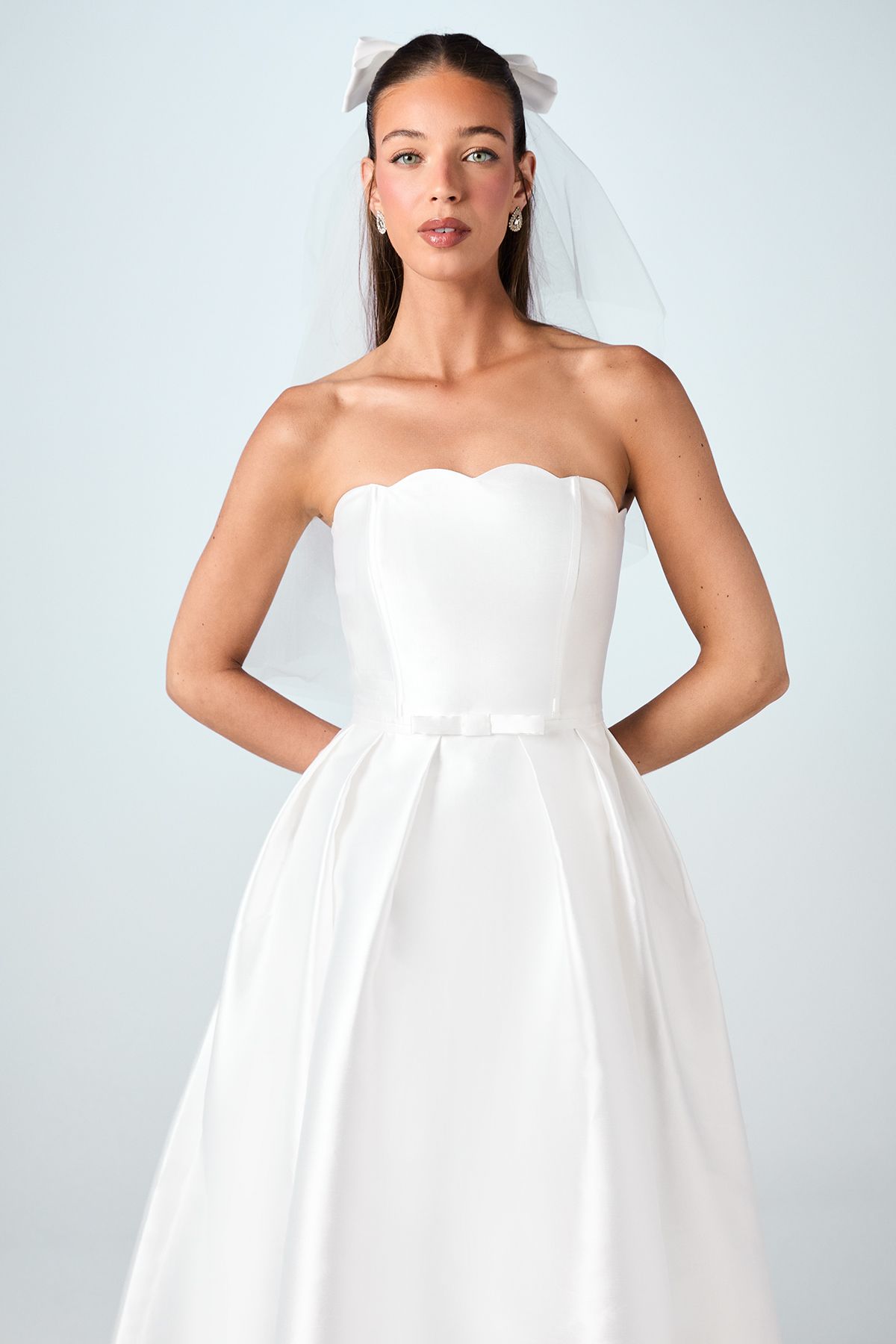 Coast Scalloped Strapless Maxi Wedding Dress Ivory image 2