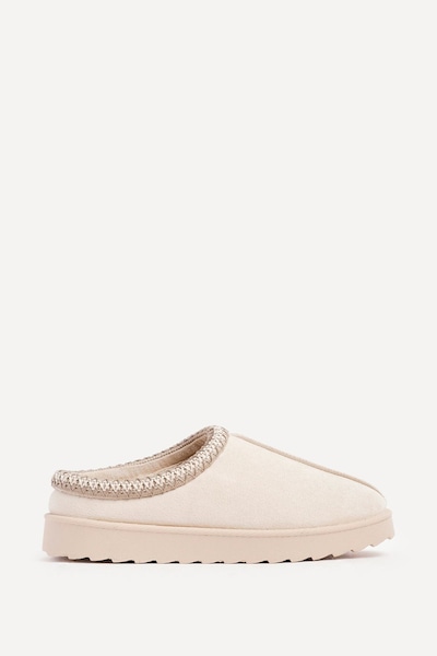 Linzi Tammy Beige Suede Slipper