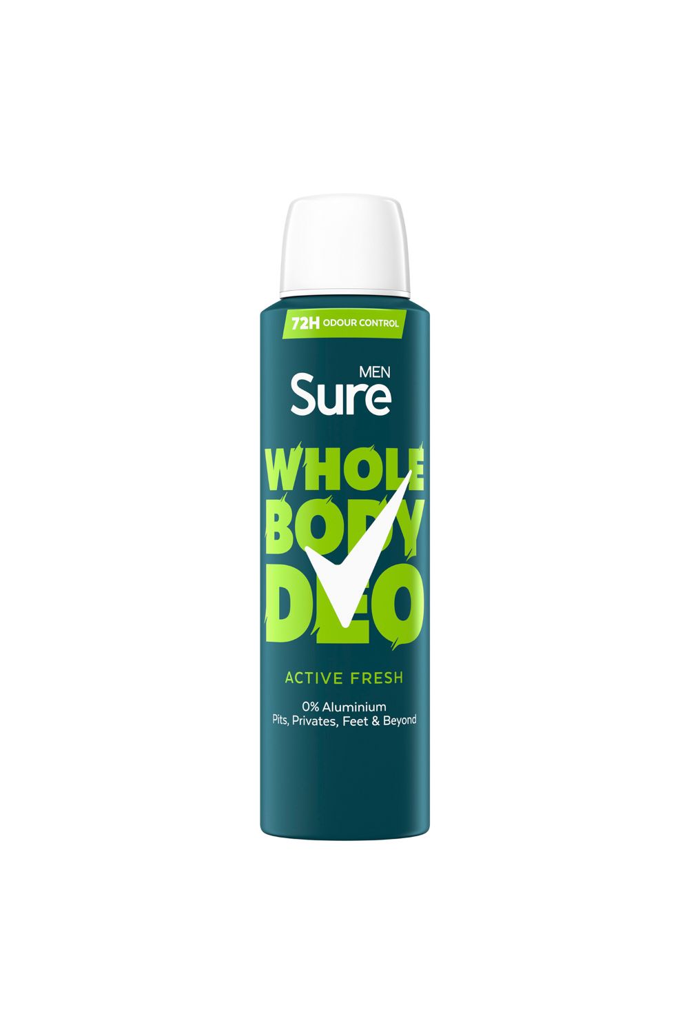 Sure Whole Body 'Deodorant Spray' Active Fresh w/ 72H Odour free 150ml, 3pk image 5