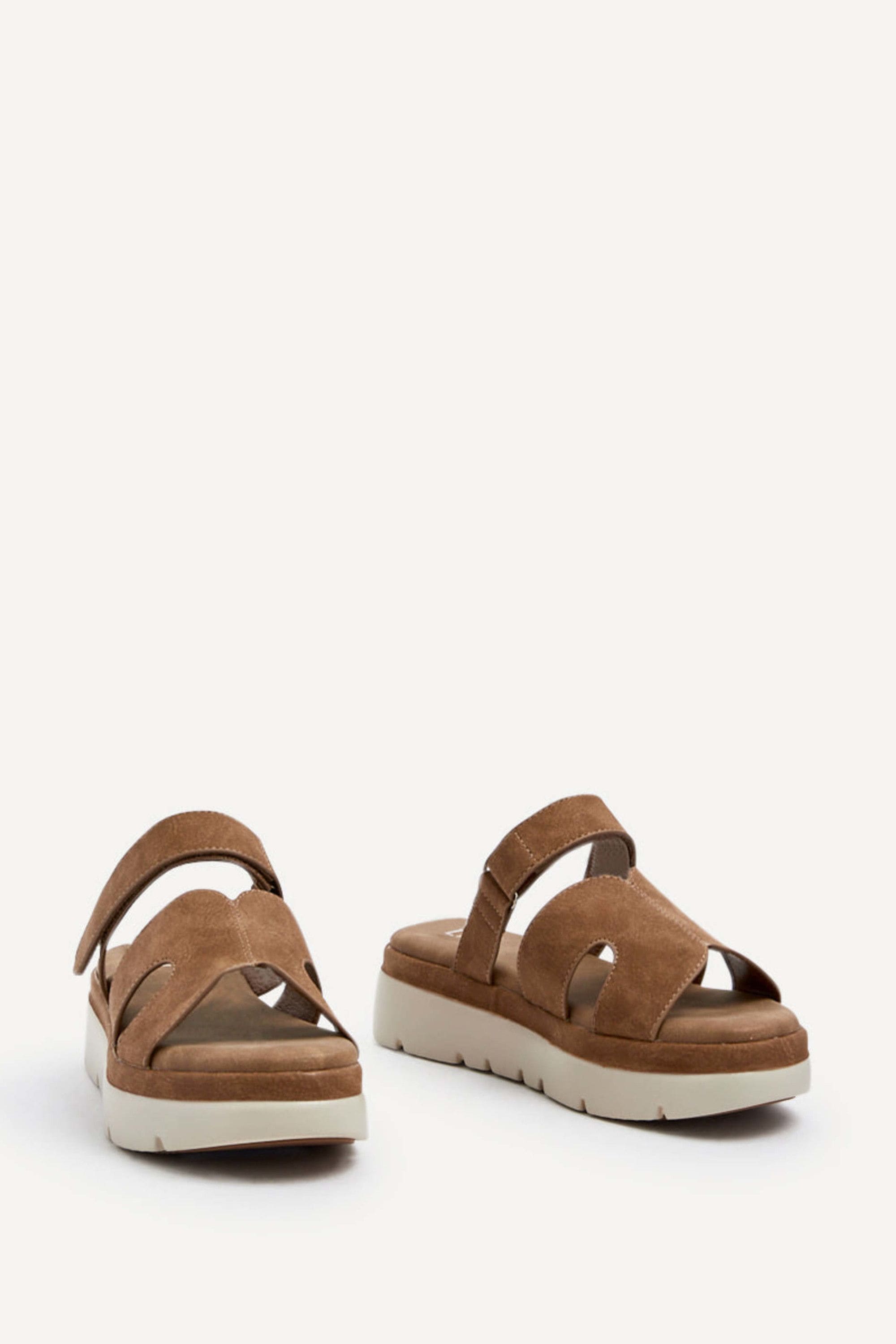Linzi Harper Tan Faux Nubuck Chunky Sandals image 3