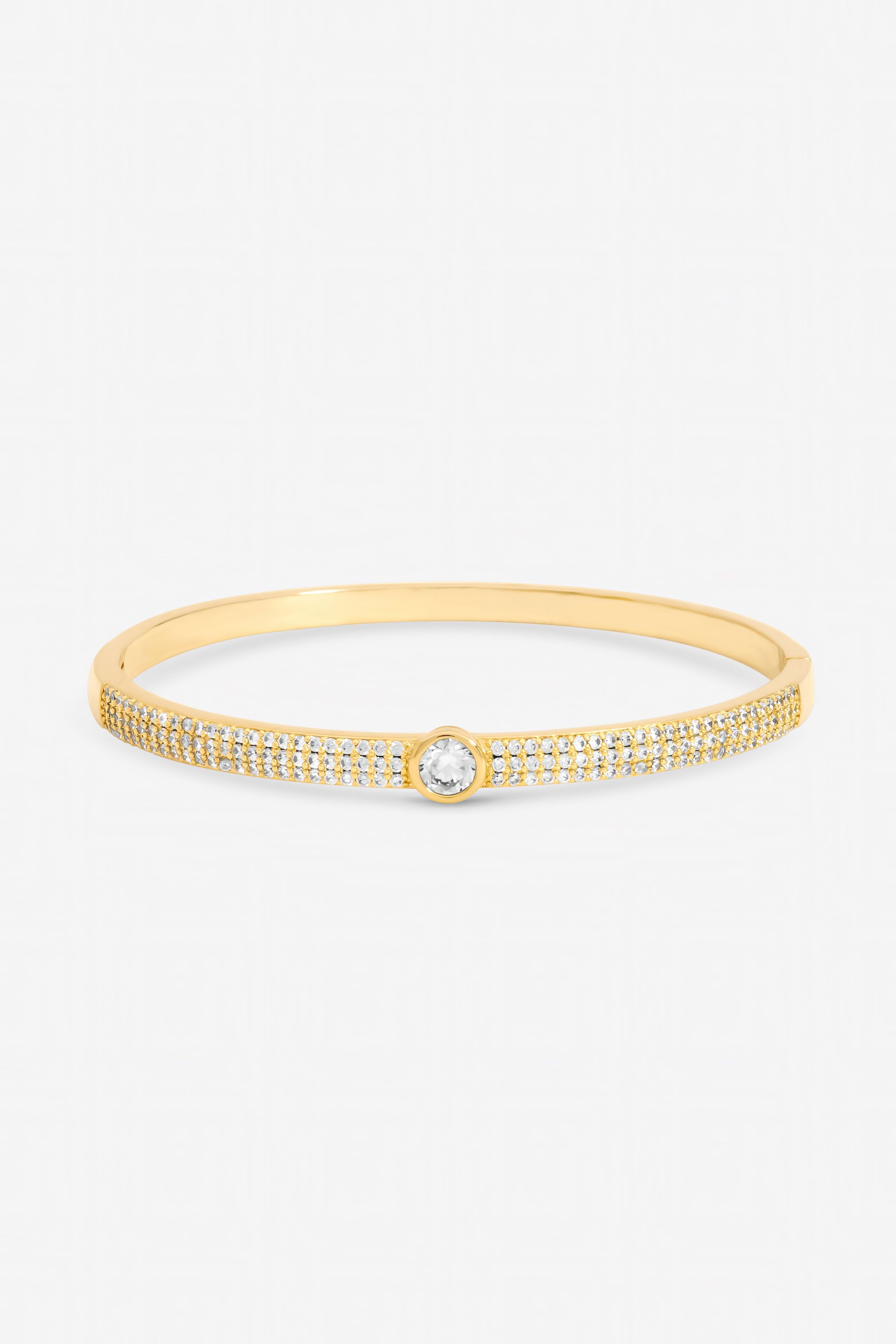 Jon Richard Gold Plated Crystal and Pave Stone Bangle