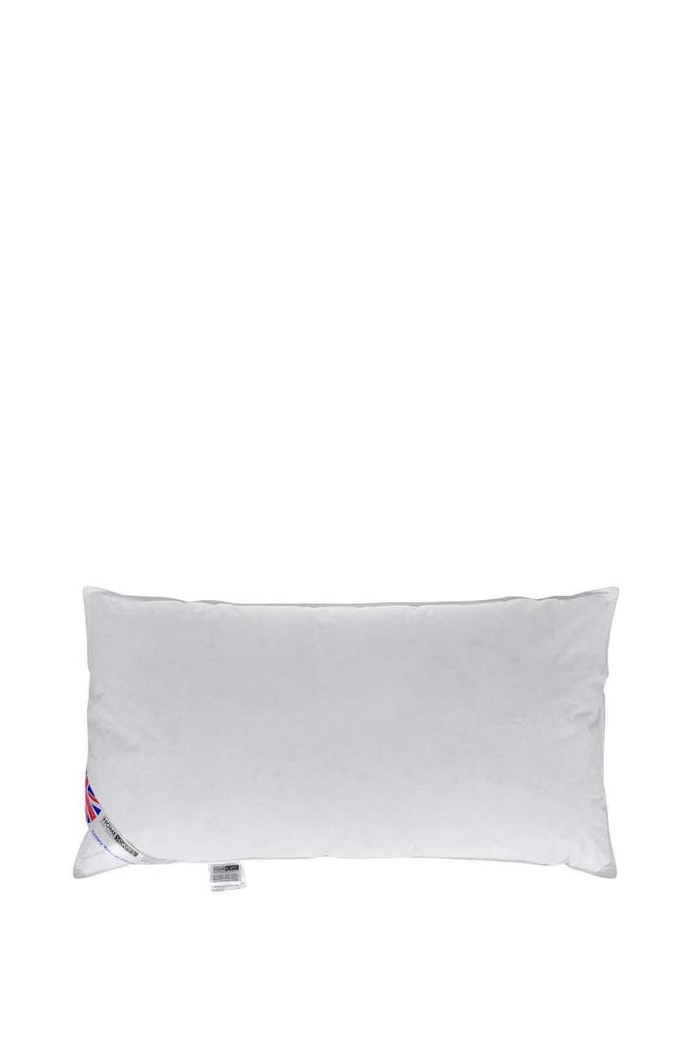 Homescapes White Duck Feather and Down King Size Pillow image 1