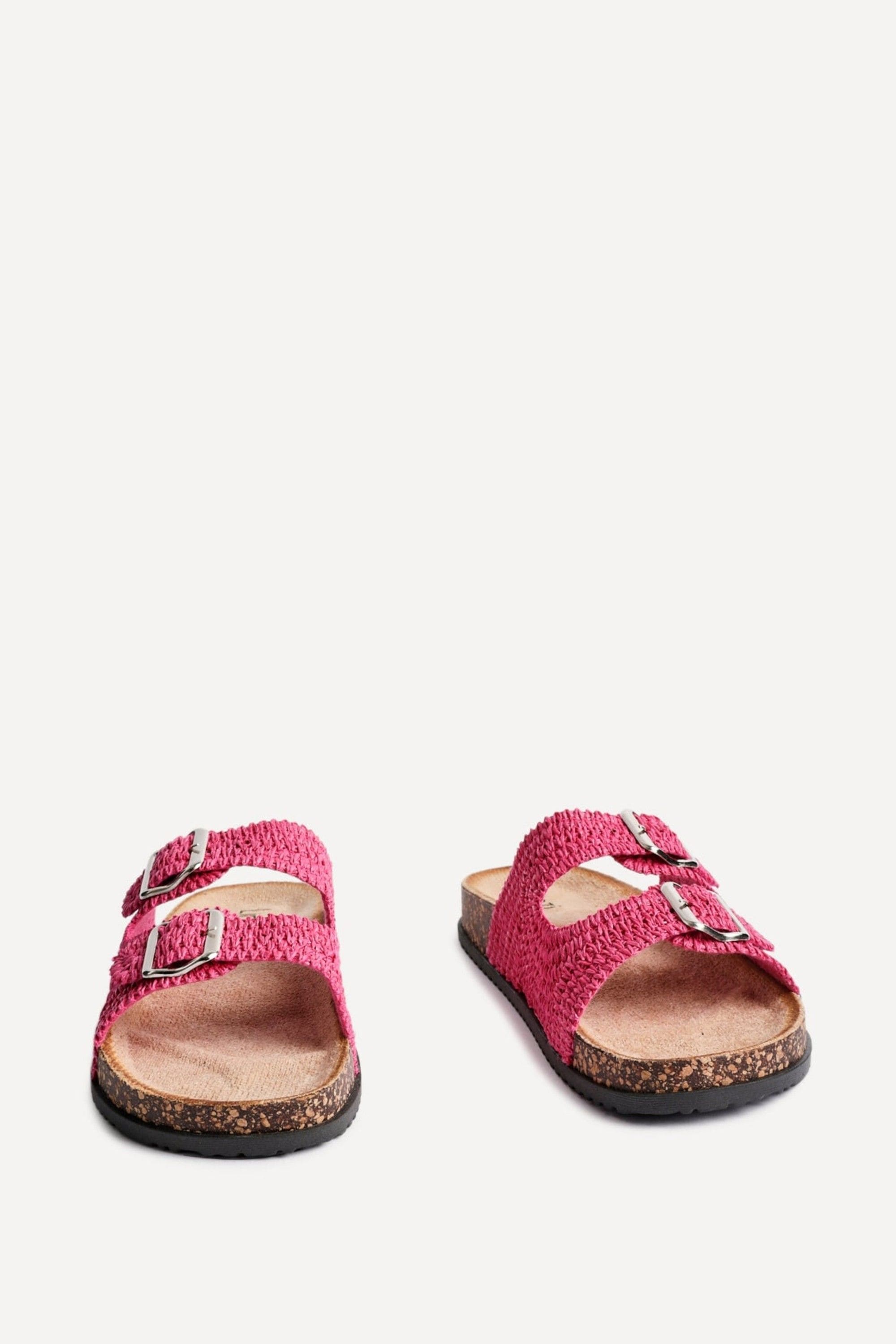 Linzi Brianna Fuchsia Double Buckle Sandals image 3