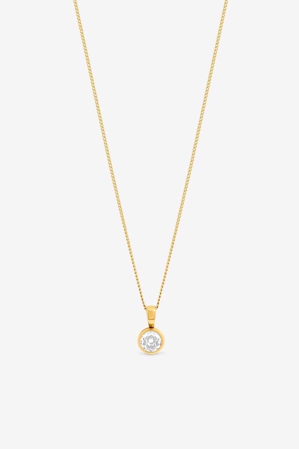 Jon Richard Waterproof Gold Plated Crystal Besel Pendant