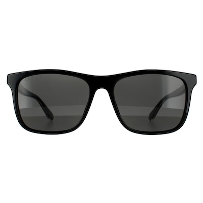 Gucci Rectangle Black Grey Polarized Sunglasses