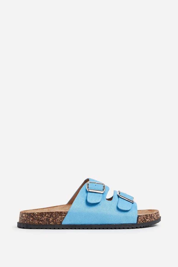 Linzi Echo Blue Double Buckle Sandals