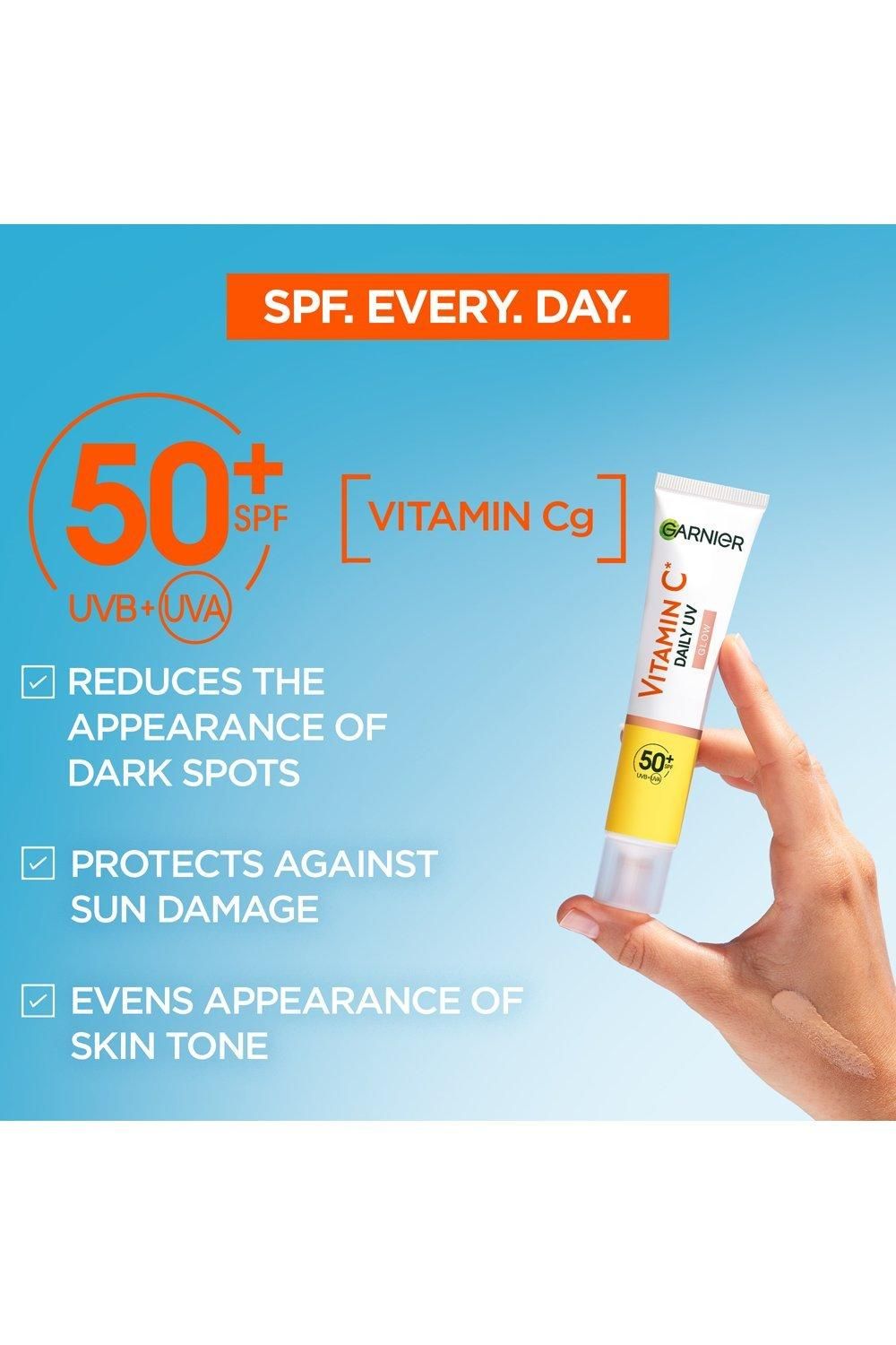 Garnier Vitamin C Daily UV Brightening Fluid Sheer Glow, SPF50+ Multi image 2