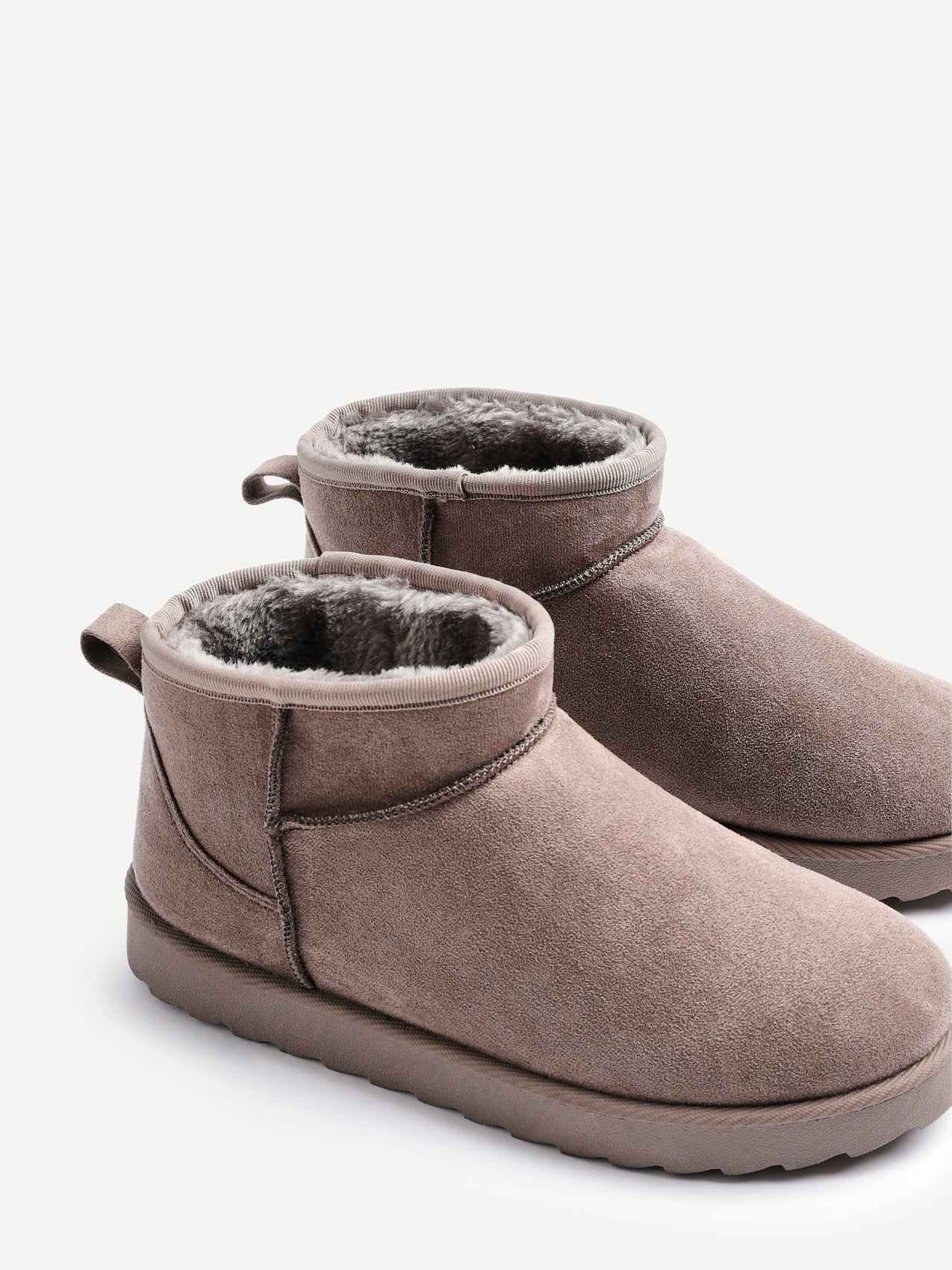 Linzi Ultra Mini Addy Mocha Faux Suede Faux Fur Lined Ultra Mini Ankle Boot image 5