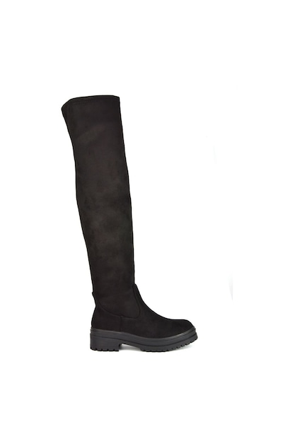 XY London 'Rosalia' Flat Chunky Sole Over the Knee Thigh High Long Boots