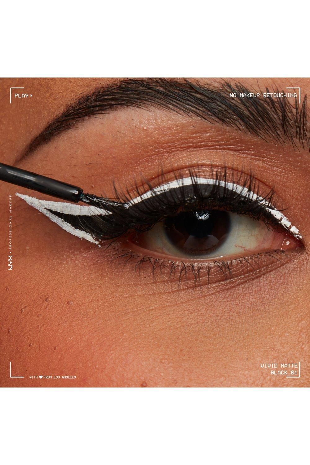 NYX Professional Makeup Vivid Matte Liquid Eyeliner Black image 4