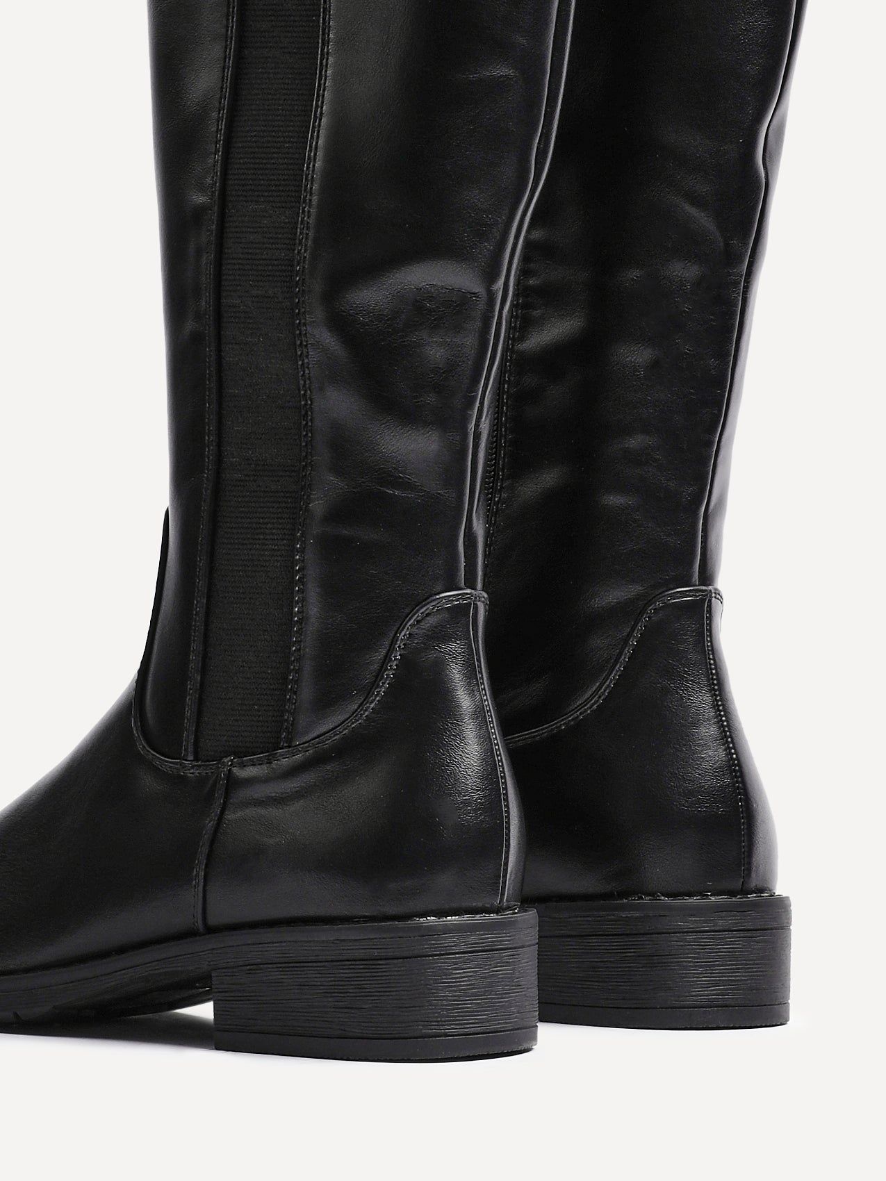 Linzi Alma Black Faux Leather High Leg Riding Boot image 5