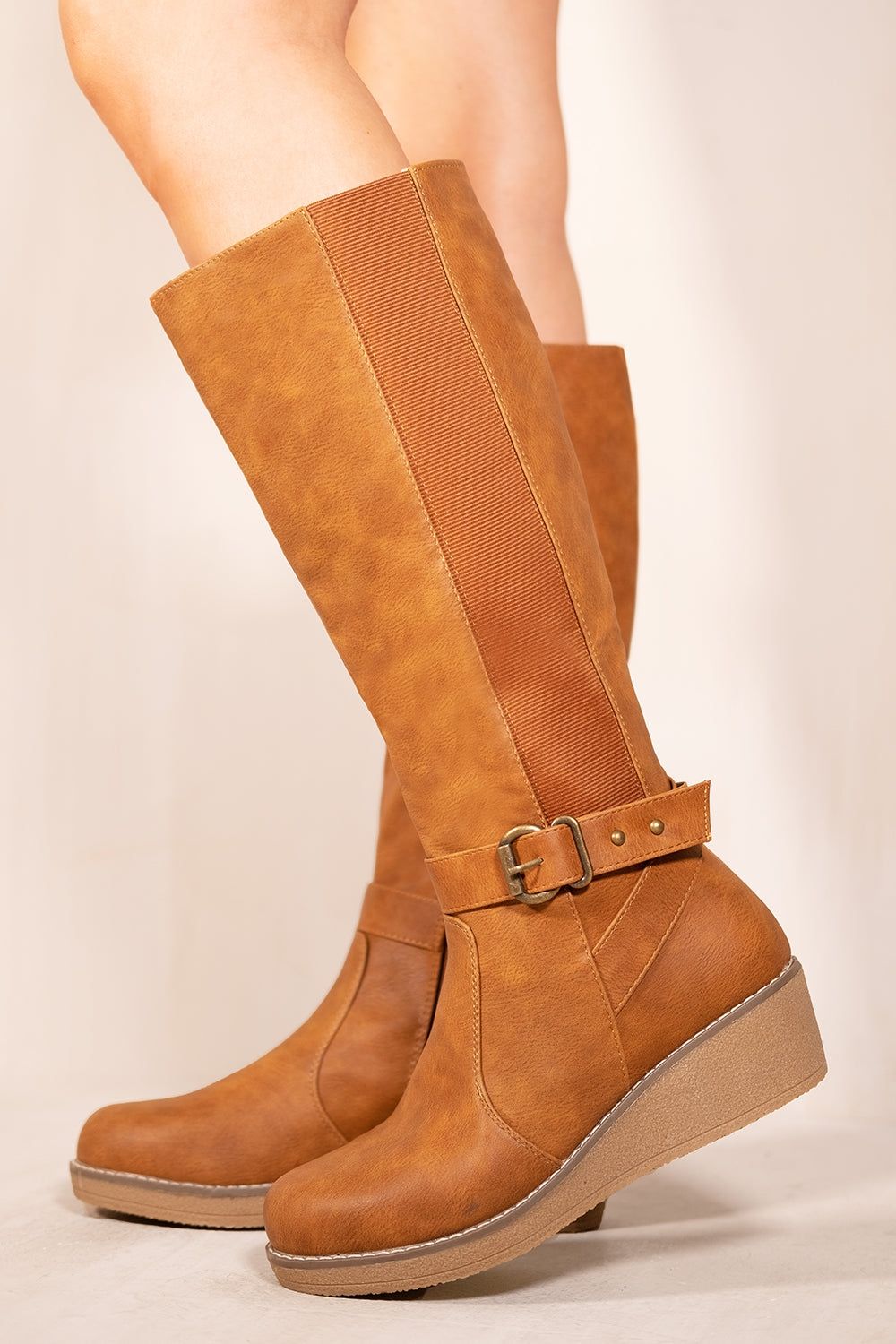 Where's That From 'Ayleen' Wedge Heel Knee High Boots image 1