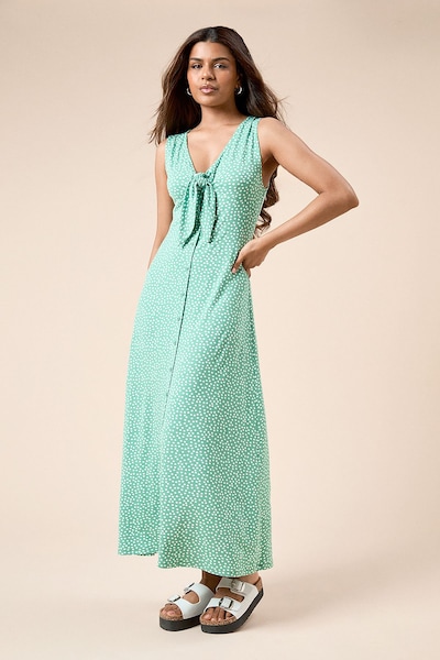 Dorothy Perkins Petite Sage Floral Button Through Midi Dress Sage