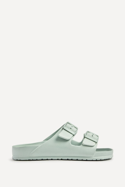 Linzi Candice Mint Slip On Slider Sandals