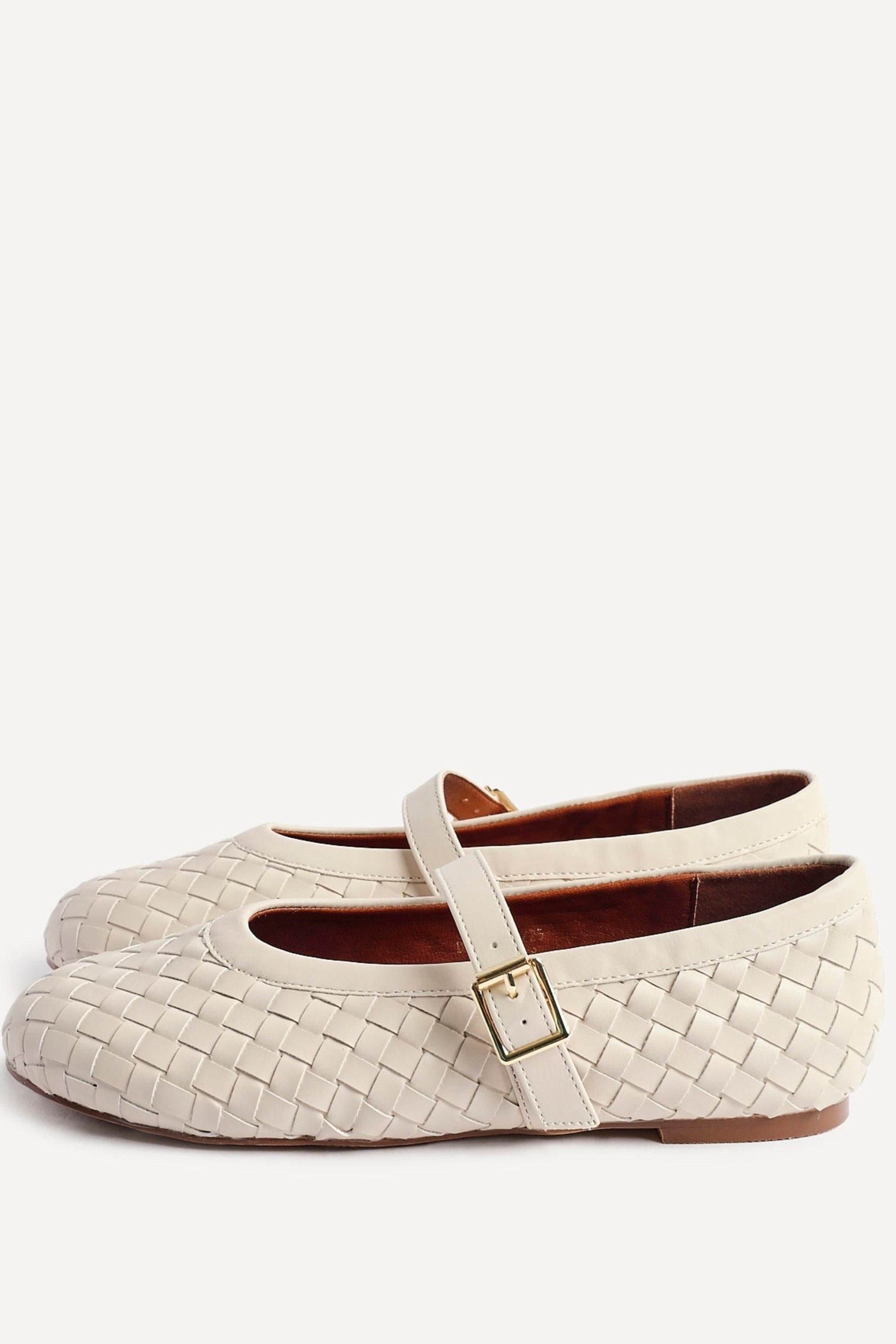 Linzi Daily Nude Faux Leather Woven Mary Jane Pump image 5