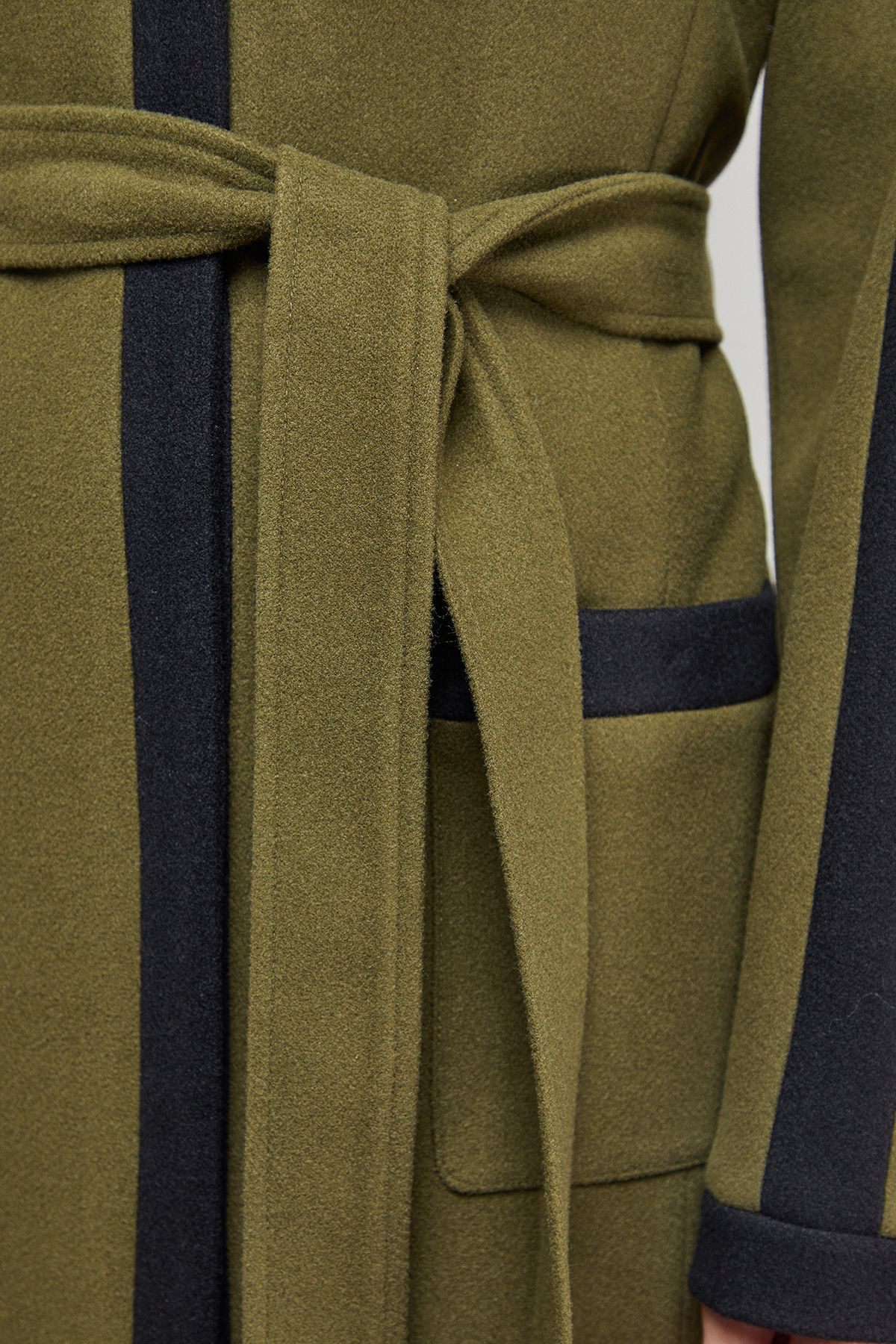 Oasis Tipped Coat Olive image 5