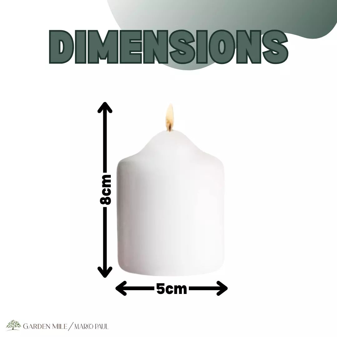 Marco Paul 8cm Ivory Unscented Pillar Candle Long Burning image 6